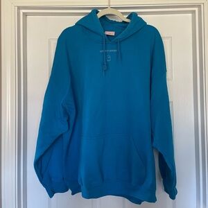 LONELY GHOST Teal Blue Pullover Hoodie